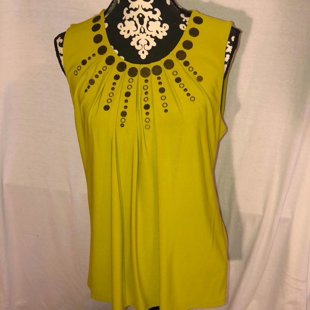 NWOT Josephine Olive Beaded Top✨
